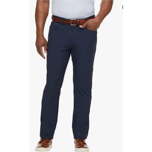 NEW Greg Norman ML75 Performance Pant Golf Microfiber Navy Size 32x34 Resort - Picture 1 of 14